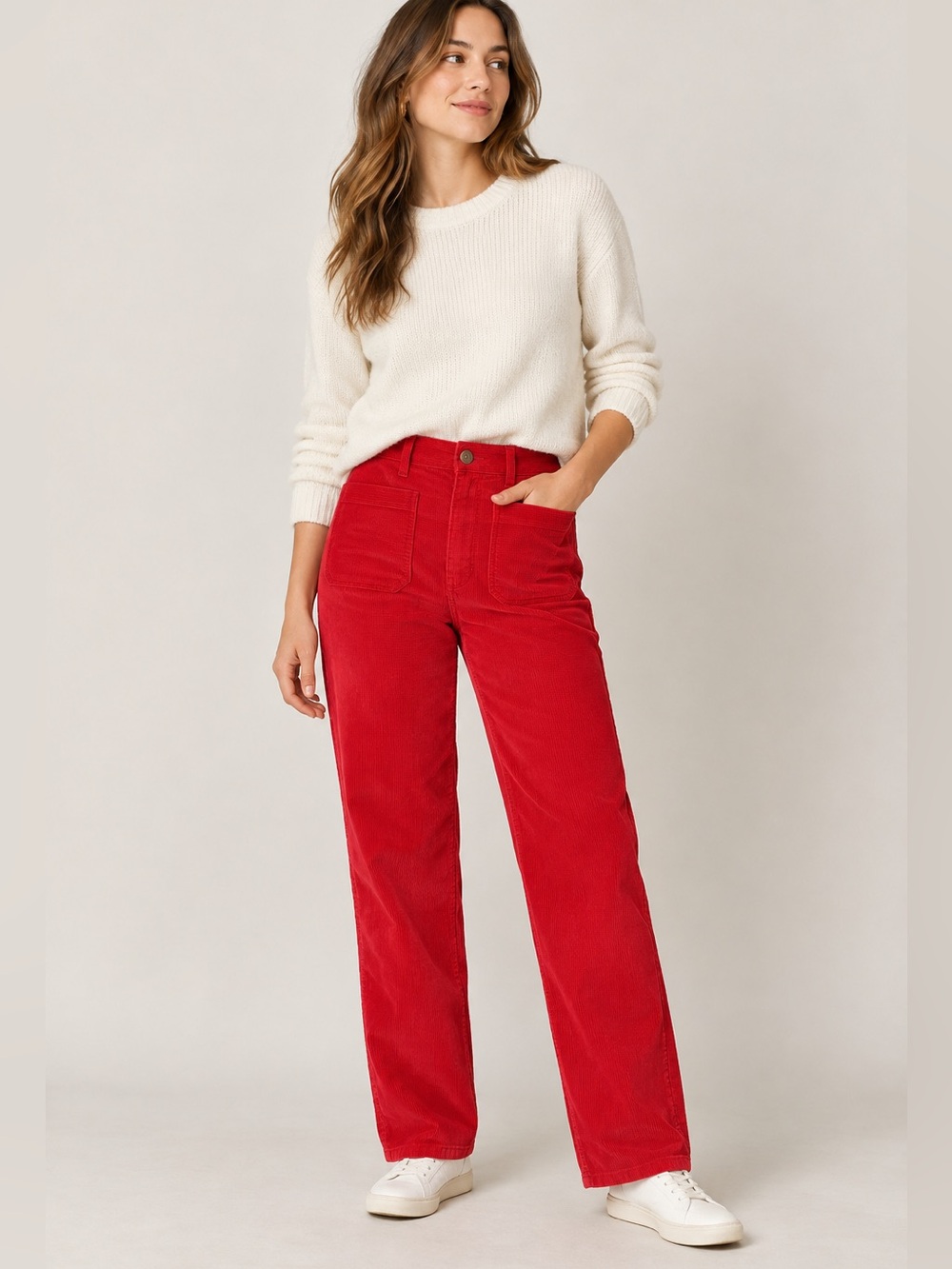 J. Crew Red Straight-Leg Women's Jeans